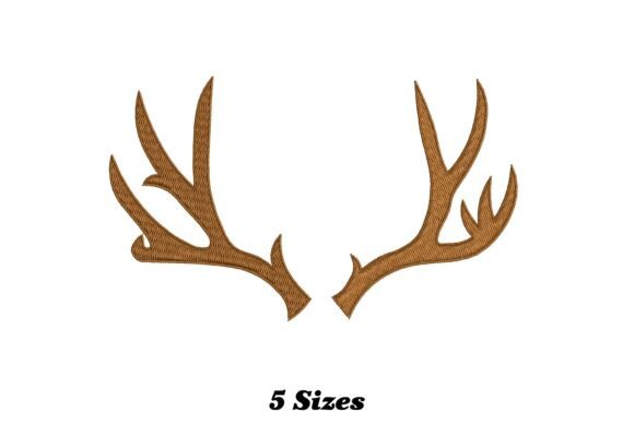 Buck Antlers Embroidery Design