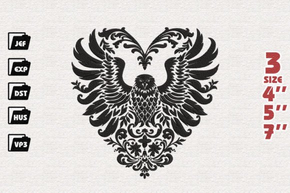 Mystical Bird Embroidery Design