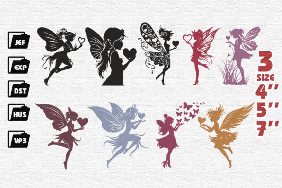Set of Fairies with Heart